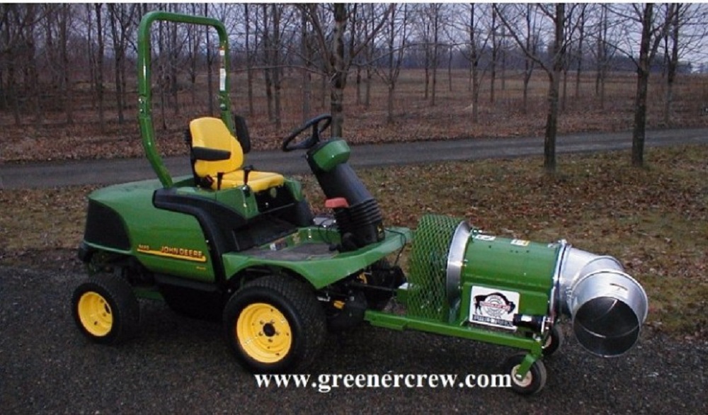 John Deere Mower Front Mount Debris / Leaf Blower Greener Crew